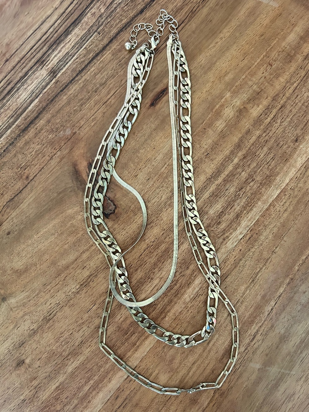 Multi-Strand Gold Chain Necklace - Elegant Layered Women’s Jewelry